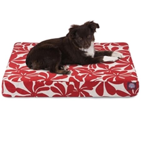 MAJESTIC PET Red Plantation Small Orthopedic Memory Foam Rectangle Dog Bed 78899551212